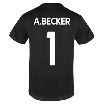 Bild av Liverpool FC Official Tränings t shirt för pojkar supporterpryl Svart Alisson Becker 1 6 7 år