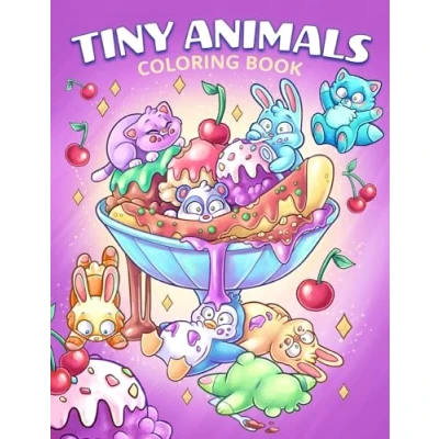 Bild av Tiny Animals Coloring Book: for Adults with Hilarious Scenes Fun and Relaxation
