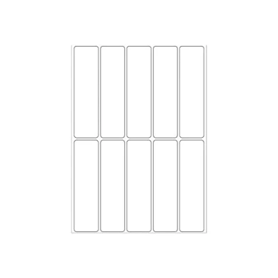 Bild av HERMA 2420 multifunktionsetiketter små (20 x 75 mm, 32 ark, papper, matt) självhäftande, permanenta hushållsetiketter för handskriven märkning, 320 klistermärken, vit