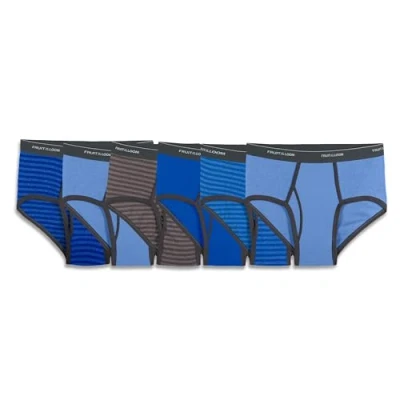 Bild av Fruit of the Loom Underkläder för män (förpackning med 6), 6 pack blandade ränder/fasta ämnen, S