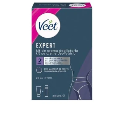 Bild av Veet Expert Intim hårborttagningsset hårborttagningskräm för det intima området inklusive multibenefitskum 2 x 50 ml