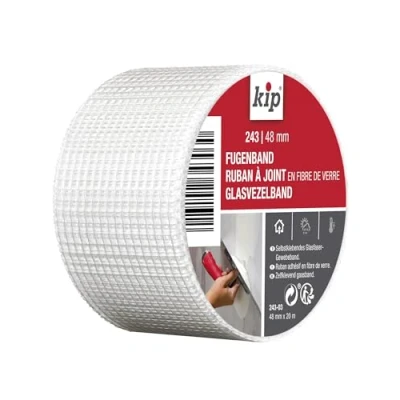 Bild av Kip fogband permanent glasfiber tygband 48 mm x 20 m för reparation och spatel enkel fixering självhäftande slitstark