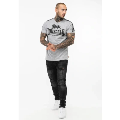 Bild av Lonsdale Normale Passform Stour Tshirt med print, Storlek: 3XL, Marl grey black white