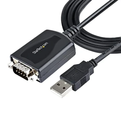 Bild av StarTech.com 1 m USB till RS232 kabel DB9 hane omvandlare med COM anslutning seriell adapter för PLC/skrivare/skanner, Windows/Mac (1P3FPC SERIAL)