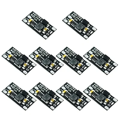 Bild av DollaTek 10 st multifunktionell gör det själv mini DC litiumbatteri boost modul step up bräda omvandlare 3,7 V till 12 spänningsregulator justera 5 V/8 V/9 LED indikator
