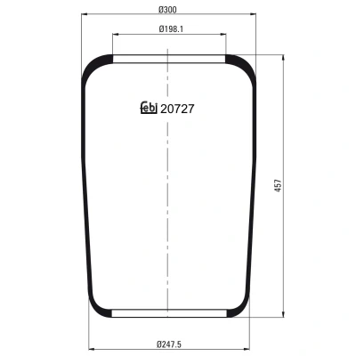 Bild av FEBI BILSTEIN 20727 Soufflet à air, suspension pneumatique