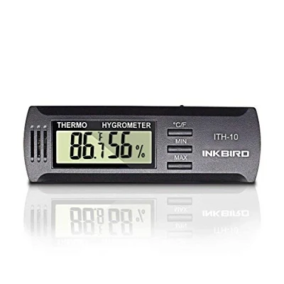 Bild av Inkbird ITH 10 digital hygrometer fuktighetsmätare temperatur termometer för humidor gitarrrum vinceller inomhus hem kontor