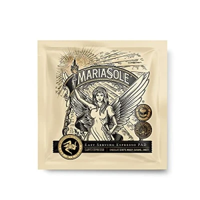 Bild av Mariasole Caffè Espresso E.S.E Pads 50 stycken vardera 7 g ny design samma smak premium espressobönor för helautomatisk maskin och portafilter traditionell rostning över träeld i handarbete