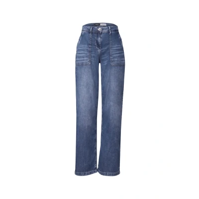 Bild av Cecil dam breda ben jeans, Tvätta i mitten av blå, 31W / 30L