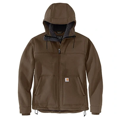 Bild av Carhartt Super Dux Relaxed Fit Sherpa Lined Active Jac Bonded Chore Coat för män, kaffe, M