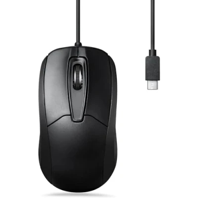 Bild av Perixx PERIMICE 209C USB typ C trådbunden optisk mus 1 000 DPI svart, (11994)