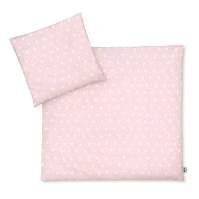 Bild av Julius Zöllner Jersey barnsängkläder 80 x cm + 35 40 cm, 2 delat set bestående av påslakan och örngott, 100% jerseybomull, med dragkedja, standard 100 från Oeko Tex, lövig