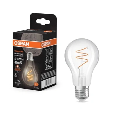 Bild av OSRAM LED Vintage E27 4,6W 2.200K Spiral Filament klar dimbar