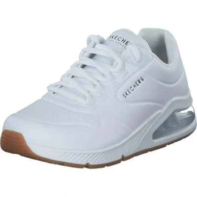 Bild av Skechers Uno 2 Sneaker för kvinnor, Vit Duraleather Mesh Trim, 40 EU