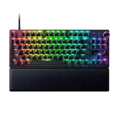 Bild av Razer Huntsman V3 Pro TKL Tenkeyless analogt optiskt tangentbord för e sport Snap Tap Rapid Trigger (Texturerade PBT tangenter med två lager) QWERTY US Layout Svart