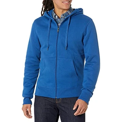 Bild av Amazon Essentials Men&#039;s Fleecetröja med hel dragkedja (finns i Big &amp; Tall), Blå, M