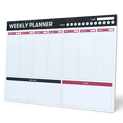 Bild av Grupo Erik Weekly Planner A3 Family Calendar 54 Tear Off Pages Desk Organiser To Do List Desktop Notepad