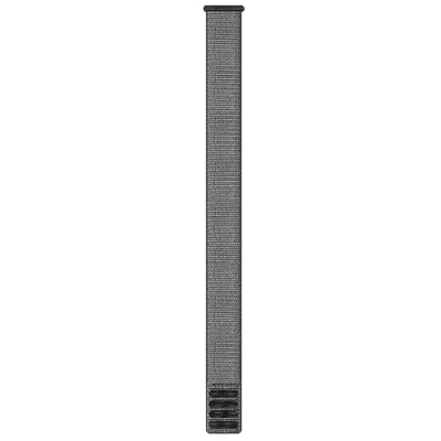 Bild av Garmin Originalarmband, 26 mm, UltraFit Nylon, Rivstängning, Ultra lätt, Elastisk, Anti mikrobiell, Grå, Taglia Unica