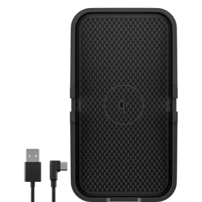 Bild av Goobay 60471 bil trådlös laddare 15W Qi laddningsstation/trådlös 15W/induktiv laddningsstation bil/induktionsladdare med mobiltelefonhållare
