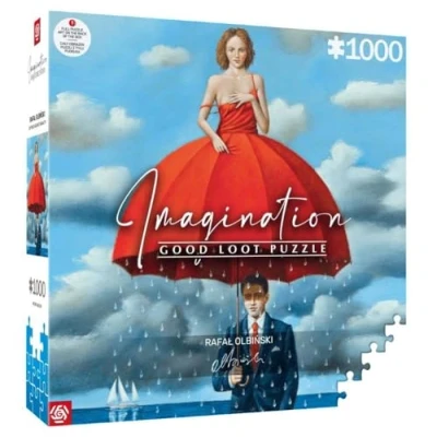 Bild av Good Loot Imagination : Rafał Olbiński The Shape Of Color Green Jigsaw Puzzle 1000 Pieces Craft Collection Canvas Effect for Adults and Children 12+ 68.3 x 48 cm