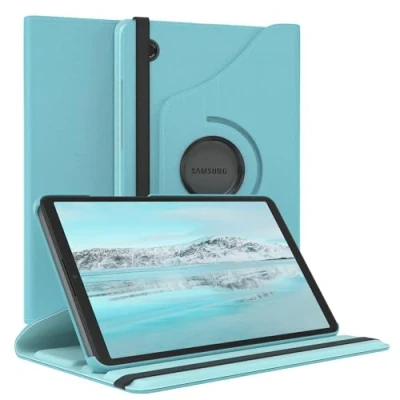 Bild av EAZY CASE Fodral för surfplatta Samsung Galaxy Tab A9 Skyddsfodral 8,7 tum Rotationsfodral att ställa den upp Vändbart 360 roterbart med ståfunktion Konstläder Blå