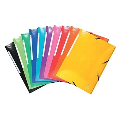 Bild av Exacompta Gummibandsmapp Iderama, A4, 250 ark, 240 x 320 mm, presspan med polypropylen, flera färger