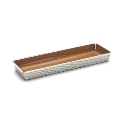 Bild av De Buyer Rektangulärt rostfritt stål perforerad botten 35X10X3.5 3212.35