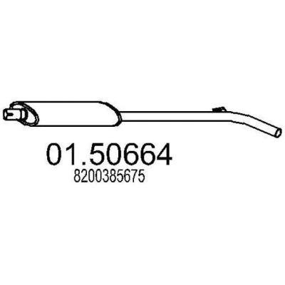 Bild av MTS 01.50664 Silencieux Intermédiaire 1180 RENAULT: CLIO 3, Modus / Grand