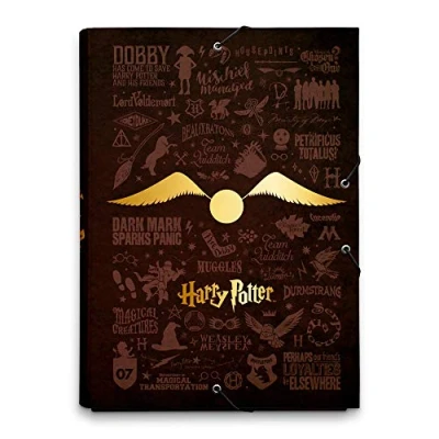 Bild av Grupo Erik Harry Potter Premium A4 File Folder 13.4 x 10 inches / 34 25.5 cm 3 Flap Document Organizer School Stationery