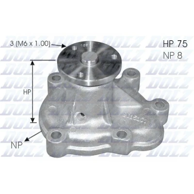 Bild av DOLZ O144 Pompe à eau OPEL: Corsa D 3/5 portes, C Astra J 5 VAUXHALL: Mk5, Mk3, Mk2