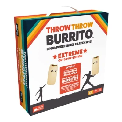 Bild av Exploding Kittens Throw Burrito Extreme Outdoor Edition Partyspel Kortspel 2 6 spelare Från 7+ år 15 minuter tyska