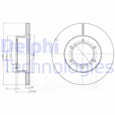 Bild av Bromsskiva DELPHI BG2495