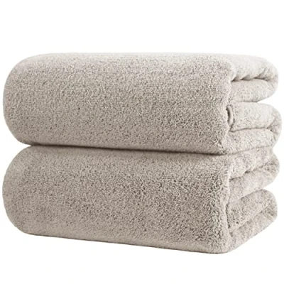 Bild av Polyte Premium Badhandduk snabbtorkande och luddfri mikrofiber 2 set beige 89 x 178 cm
