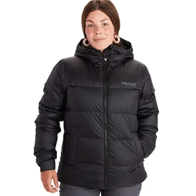 Bild av Marmot Wm&#039;s Guides Down Hoody, Ultralätt dunjacka, 700 Fill Power, varm outdoorjacka, vattenavvisande, vindtät, Kvinnor, Black, M