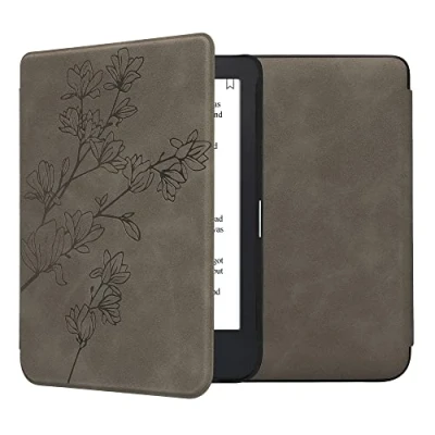 Bild av kwmobile eReader fodral kompatibelt med Kobo Clara 2E eBook Reader Flip Case Magnetiskt läsarfodral i PU läder Magnolie