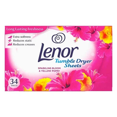 Bild av Torktumlarduk 34st Lenor Sparkling Bloom &amp; Yellow Poppy