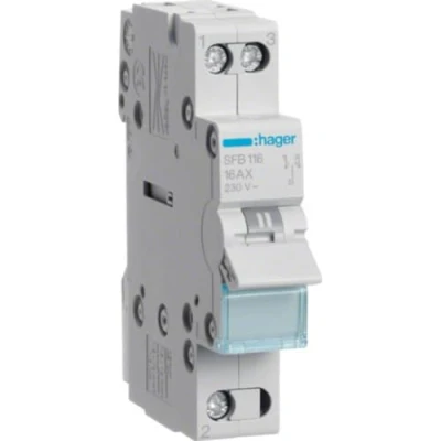 Bild av Hager Changeover 1 pole 16a 0 2