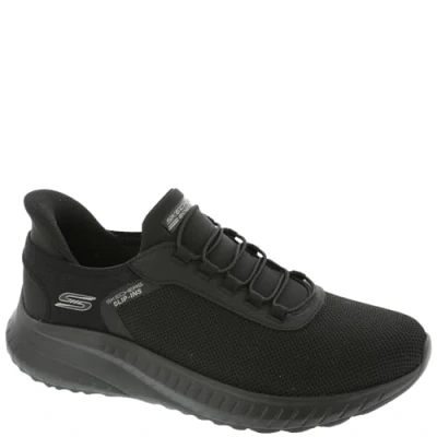 Bild av Skechers herr handsfree slipins BOBS Squad Chaos Tough Walk sneakers, Svart nät/trim, 6 UK, mesh trim, 39.5 EU