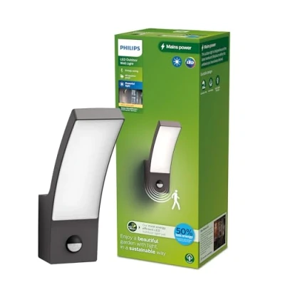 Bild av Philips LED utomhusvägglampa Splay UE, sensor