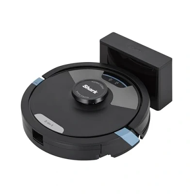 Bild av Shark Matrix Plus 2 i 1 robotdammsugare och mopp med LiDAR hemkartläggning, matris kantrengöring för mattor, hårda golv djurhår, självladdning, anti allergen, wifi/app/Alexa, svart RV2620WDEU
