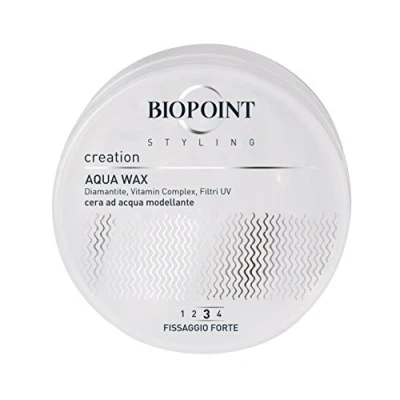 Bild av Biopoint Styling Aqua Wax, vattenbaserat modelleringsvax och polering, stark fixering, fuktgivande förstärkande, perfekt för våta looks, 100 ml