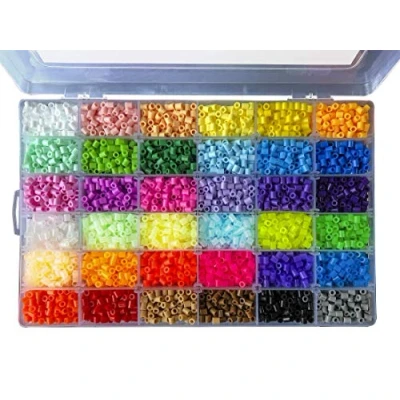 Bild av La Manuli Sorterade Fuse Beads Kit 11 000 stycken 5 mm 36 färger strykpärlor set med alla märkespärlor kompatibla i mörkret lysande pärlor Iron