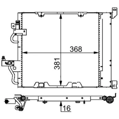 Bild av MAHLE ORIGINAL AC 376 000S Condenseur De Clim avec déshydrateur 14 14,2 364 OPEL: Zafira B, Astra H 3/5 portes, GTC, VAUXHALL: Mk5