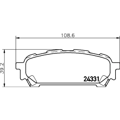 Bild av HELLA 8DB 355 012 311 Jeu de plaquettes frein avec indicateur d&#039;usure SUBARU: Impreza II Berline, Forester II, Break