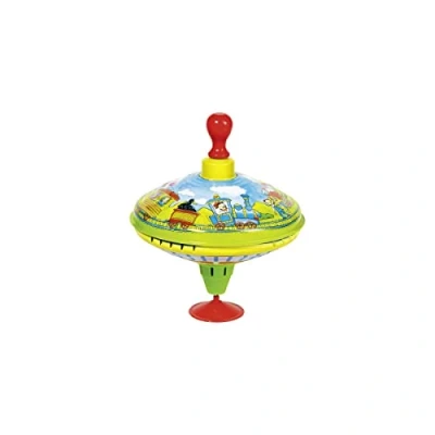 Bild av Goki Humming top with wooden handle train (53058)