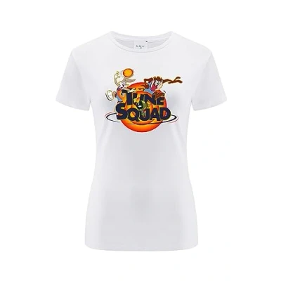 Bild av Warner Bros. Space Jam 2, 031, Kortärmad T shirt dam, 100% bomull, Ensidigt levande tryck, Size L, White, Sömlös design, Smidigt och elastiskt tyg för vardaglig lätthet