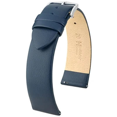 Bild av HIRSCH klockarmband Toronto av italienskt kalvläder, klassisk/elegant, för män och kvinnor, 18 mm