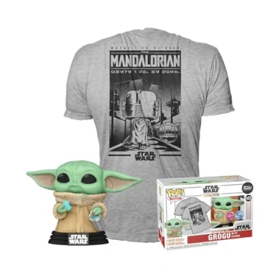 Bild av Funko! POP AND TEE Mando Grogu w. cookie M