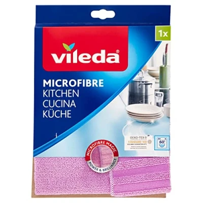 Bild av Vileda Mikrofiber kökshandduk lila, 19 x 1 22 cm, styck (1 pack)
