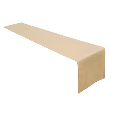 Bild av Lemos Home högkvalitativ bordslöpare bordslinne i 100% bomull kollektion koncept, valbar färg och storlek (bordslöpare 40 x 200 cm, kamel)